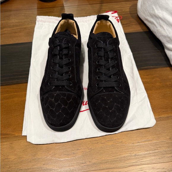 Christian Louboutin Other - Christian Louboutin Black Textured Sneakers